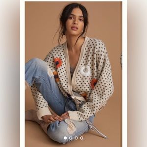 BEL KAZAN x ANTHROPOLOGIE Greta Floral Embroidered Cardigan ONE SIZE